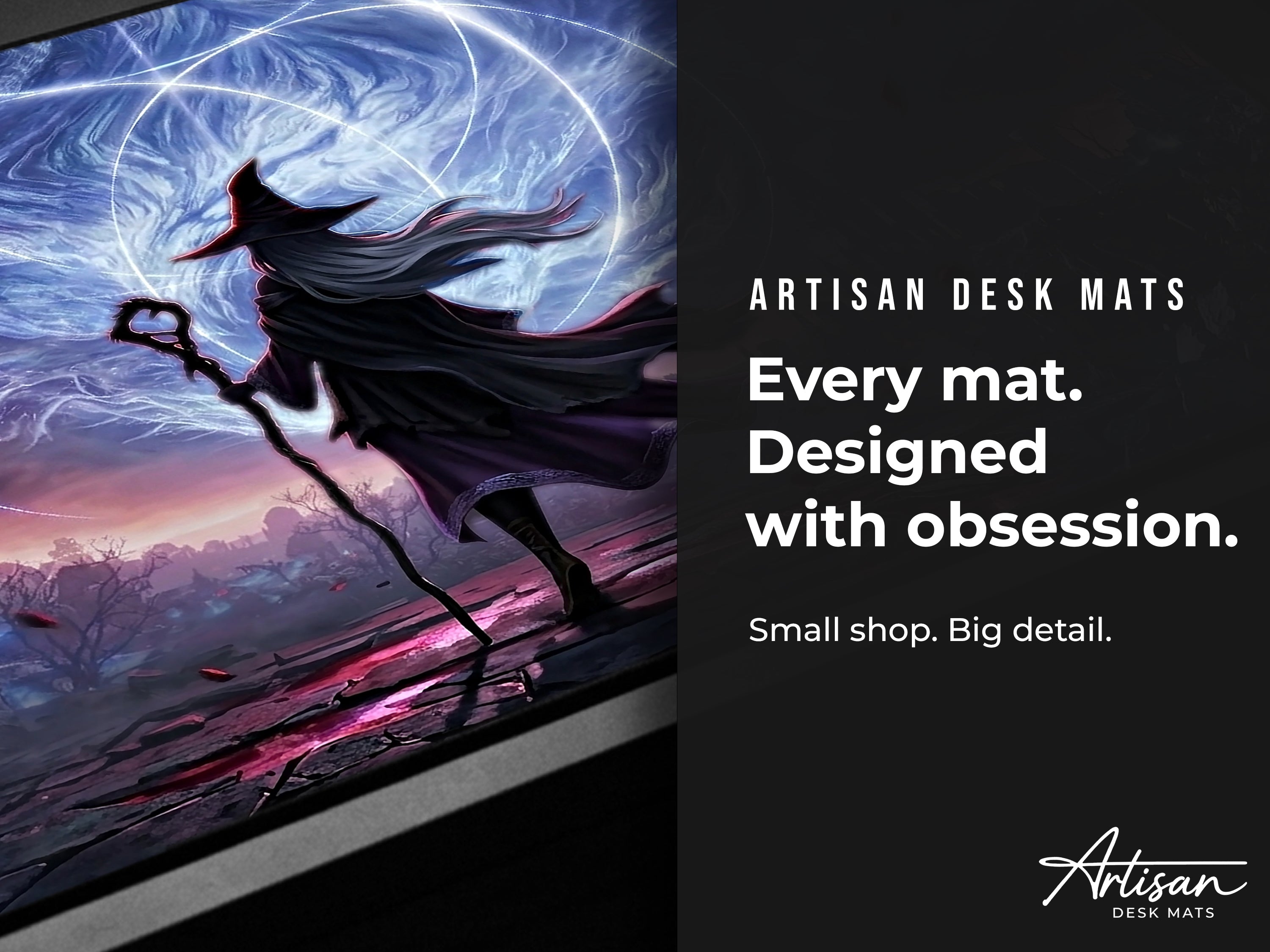 Recluse Nightreign Desk Mat, Elden Ring Wall Art Style Mousepad, XL Neoprene Gothic Gaming