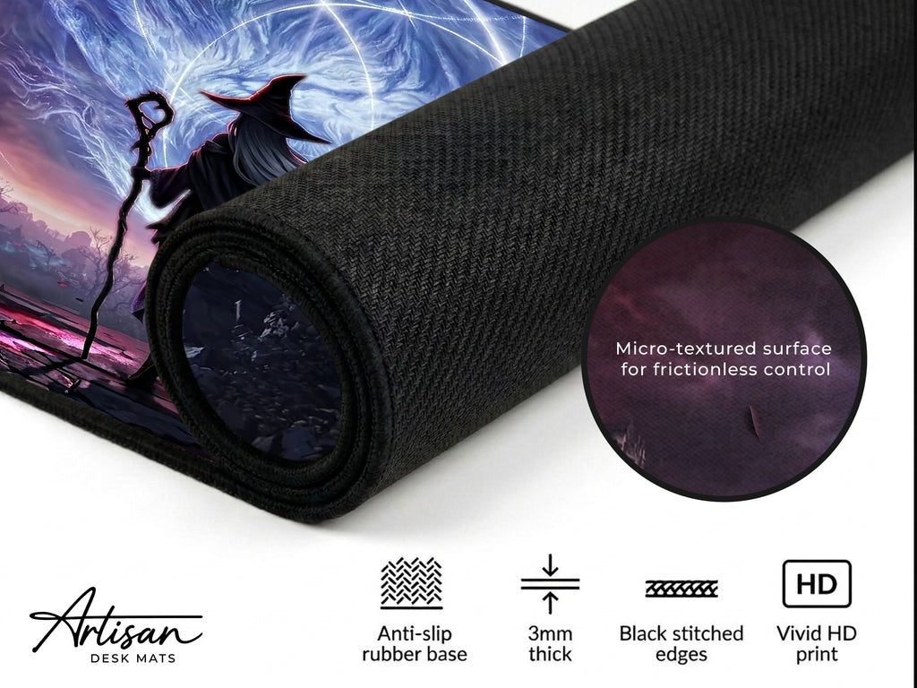 Recluse Nightreign Desk Mat, Elden Ring Wall Art Style Mousepad, XL Neoprene Gothic Gaming