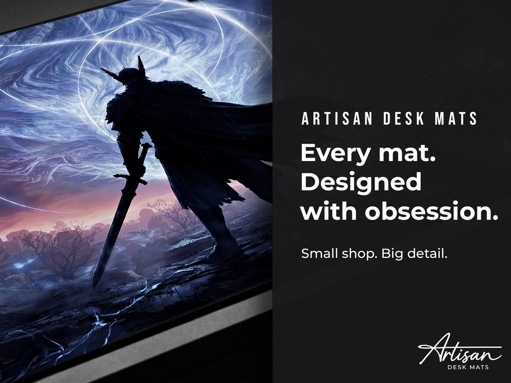 Wylder Nightreign Desk Mat v2, Elden Ring Wall Art Style Mousepad, XL Neoprene Gothic Gaming