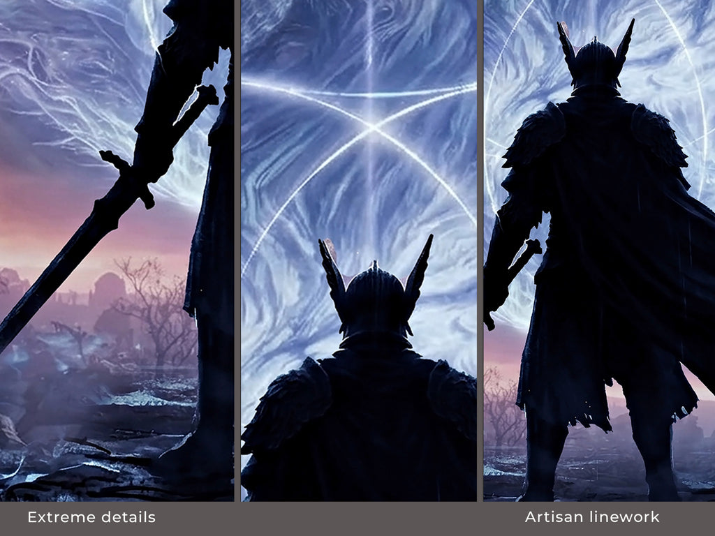 Wylder Nightreign Desk Mat v2, Elden Ring Wall Art Style Mousepad, XL Neoprene Gothic Gaming