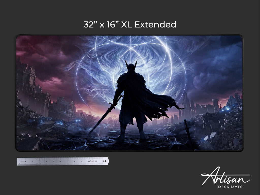 Wylder Nightreign Desk Mat v2, Elden Ring Wall Art Style Mousepad, XL Neoprene Gothic Gaming
