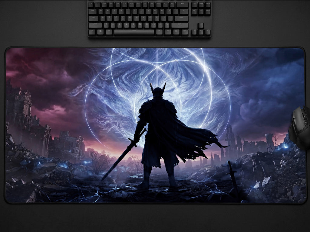Wylder Nightreign Desk Mat v2, Elden Ring Wall Art Style Mousepad, XL Neoprene Gothic Gaming