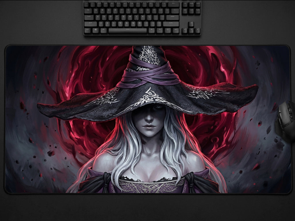 Recluse Desk Mat, Nightreign Gaming Mousepad, XL Neoprene Dark Fantasy Elden Ring Sorcerer