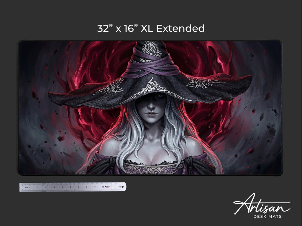 Recluse Desk Mat, Nightreign Gaming Mousepad, XL Neoprene Dark Fantasy Elden Ring Sorcerer