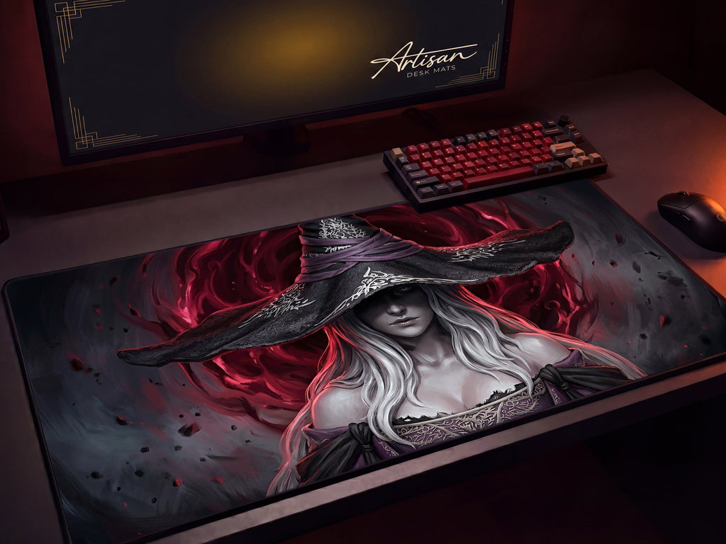 Recluse Desk Mat, Nightreign Gaming Mousepad, XL Neoprene Dark Fantasy Elden Ring Sorcerer
