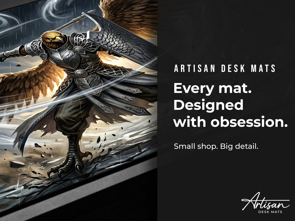 Guardian Desk Mat, Nightreign Gaming Mousepad, XL Neoprene Dark Fantasy Elden Ring