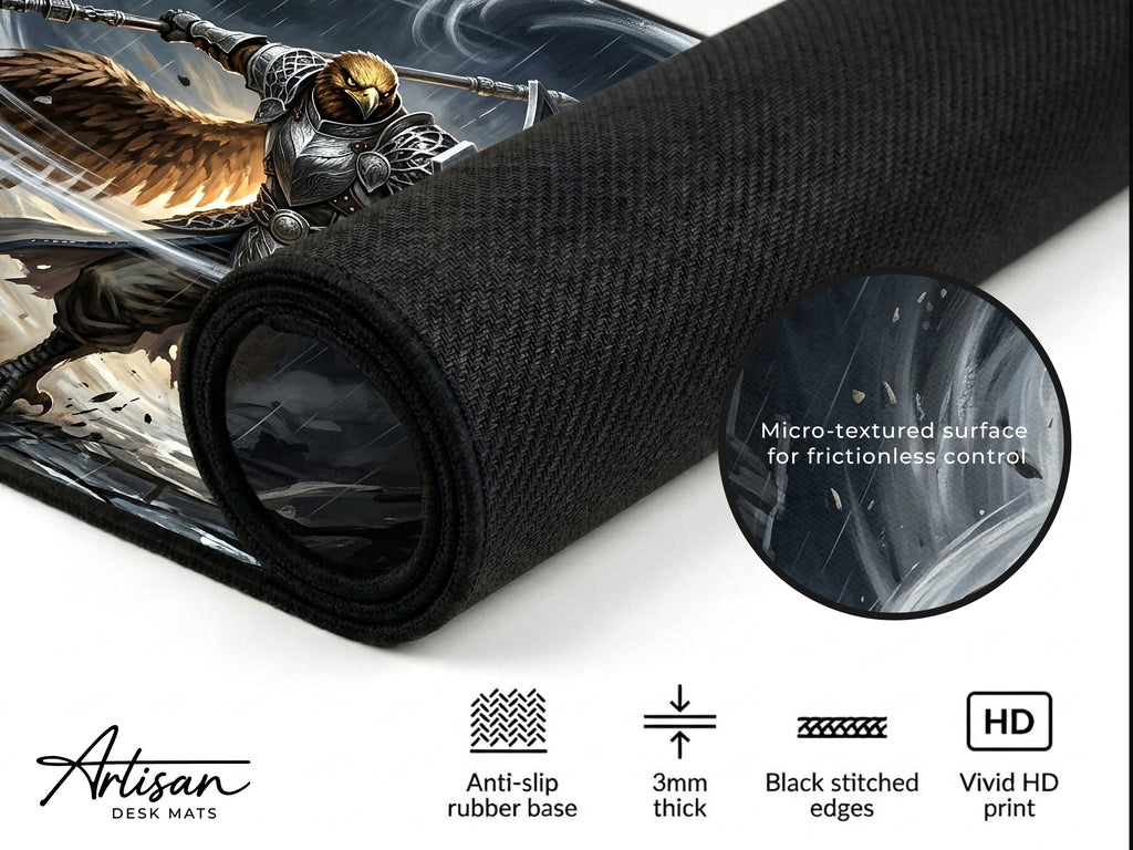 Guardian Desk Mat, Nightreign Gaming Mousepad, XL Neoprene Dark Fantasy Elden Ring