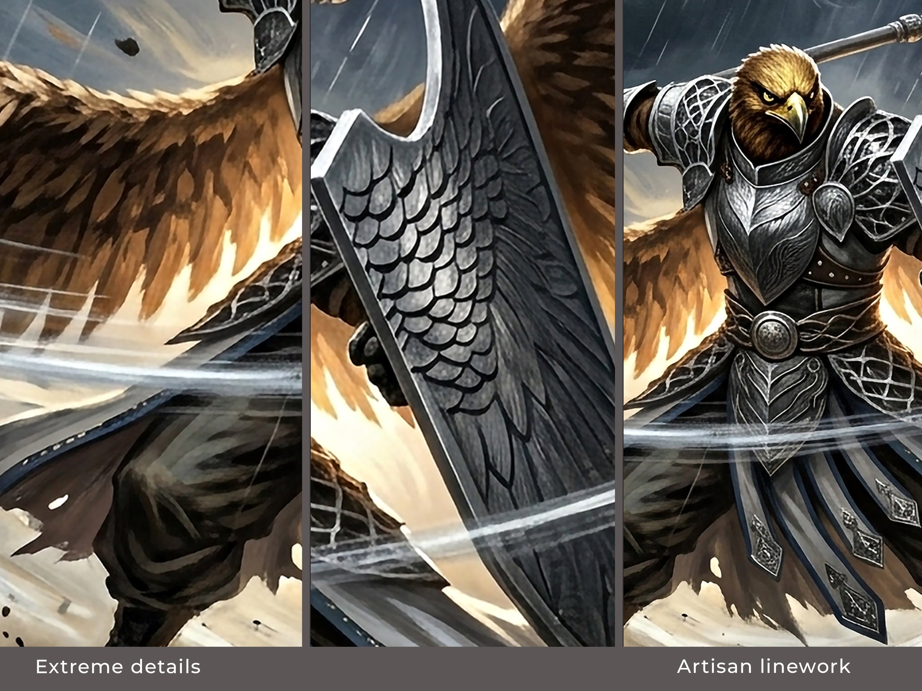 Guardian Desk Mat, Nightreign Gaming Mousepad, XL Neoprene Dark Fantasy Elden Ring