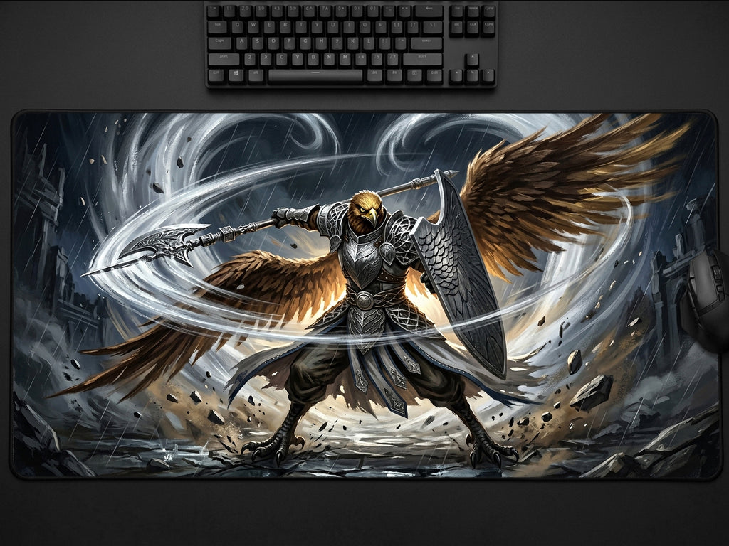 Guardian Desk Mat, Nightreign Gaming Mousepad, XL Neoprene Dark Fantasy Elden Ring