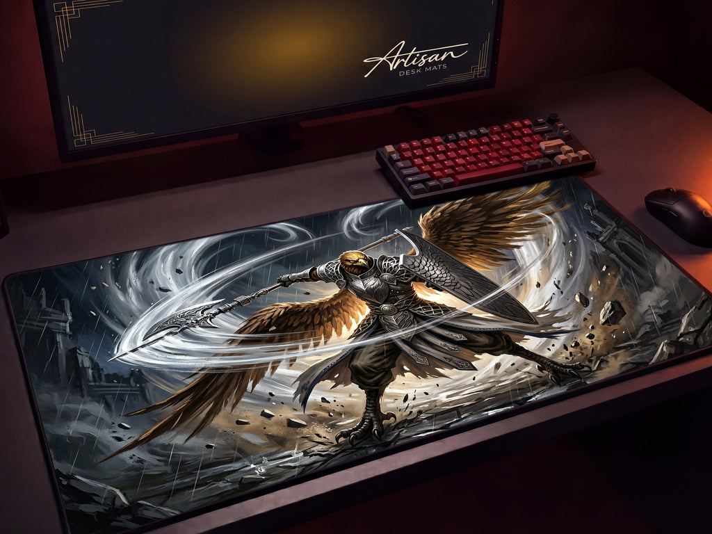 Guardian Desk Mat, Nightreign Gaming Mousepad, XL Neoprene Dark Fantasy Elden Ring