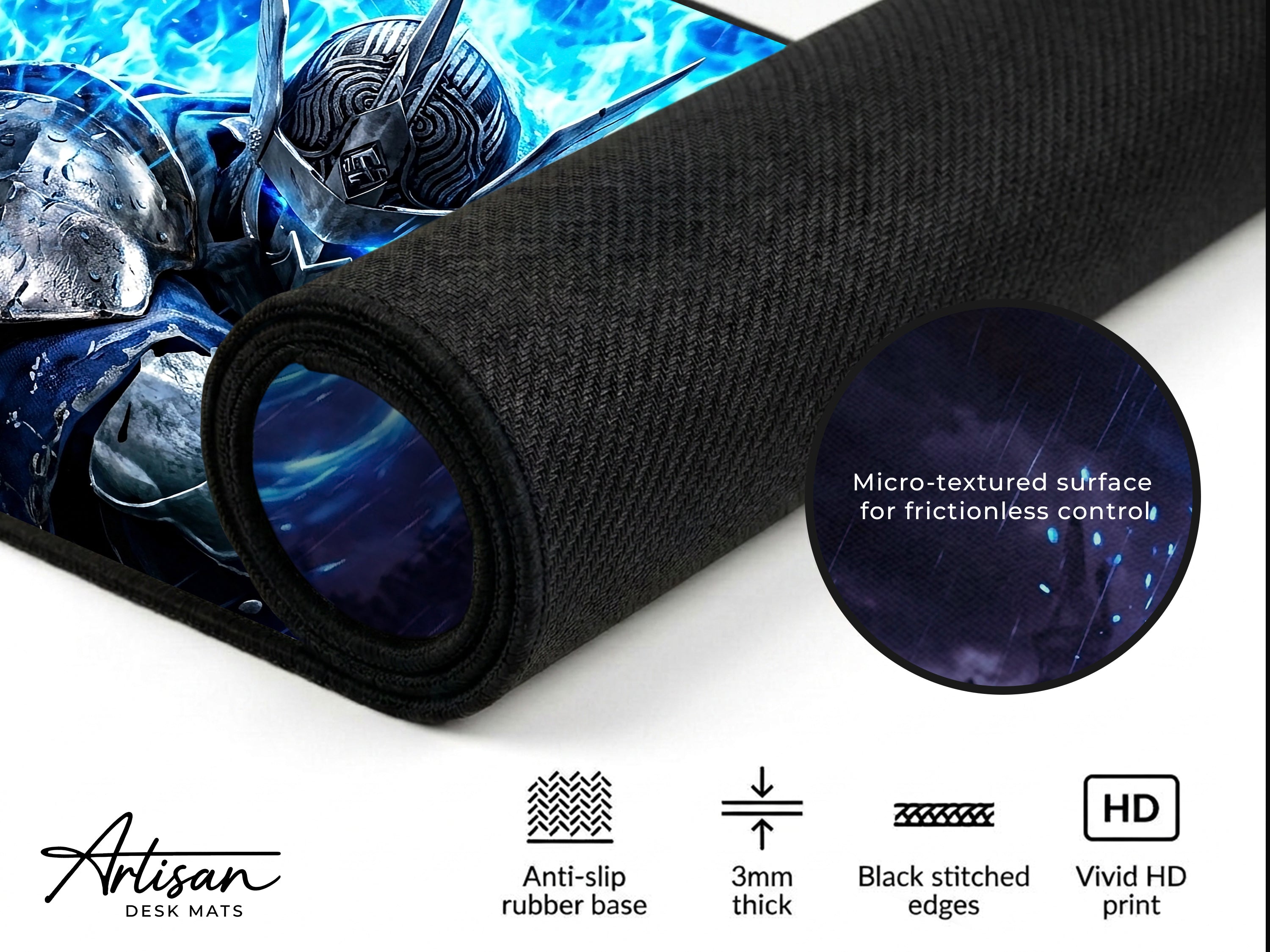 Wylder Desk Mat, Nightreign Dark Fantasy Mousepad, XL Neoprene Gothic Gaming