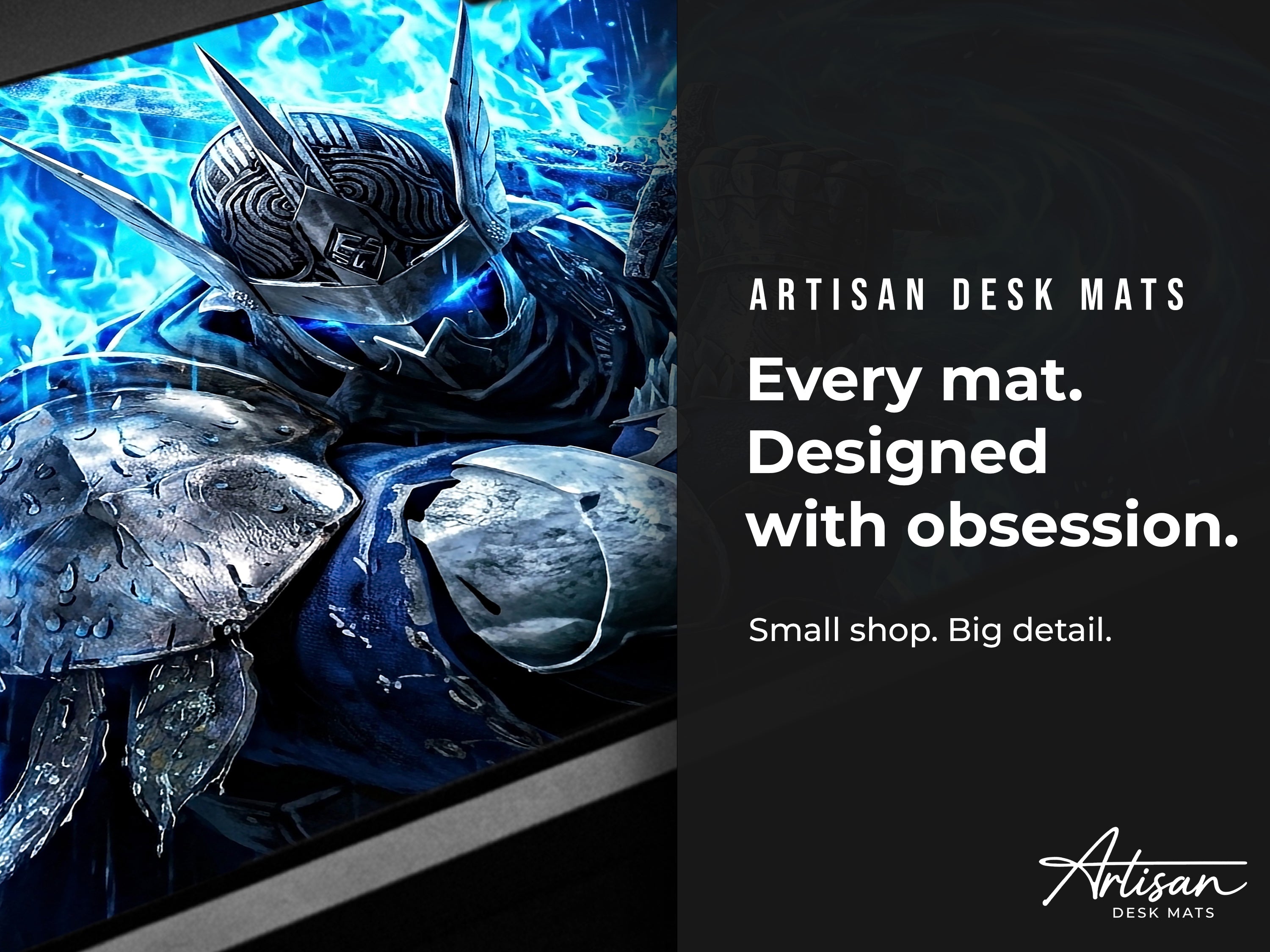 Wylder Desk Mat, Nightreign Dark Fantasy Mousepad, XL Neoprene Gothic Gaming