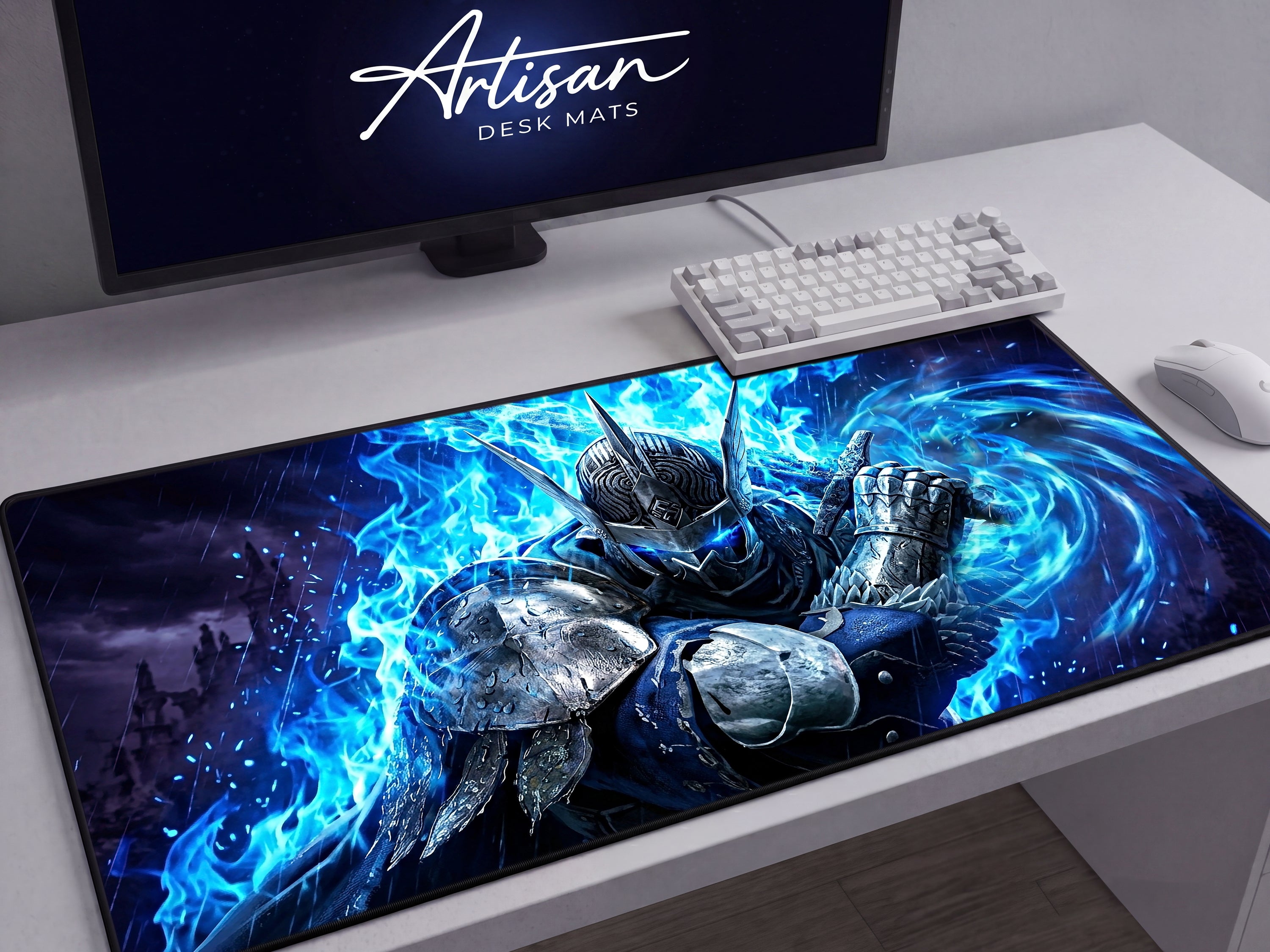 Wylder Desk Mat, Nightreign Dark Fantasy Mousepad, XL Neoprene Gothic Gaming