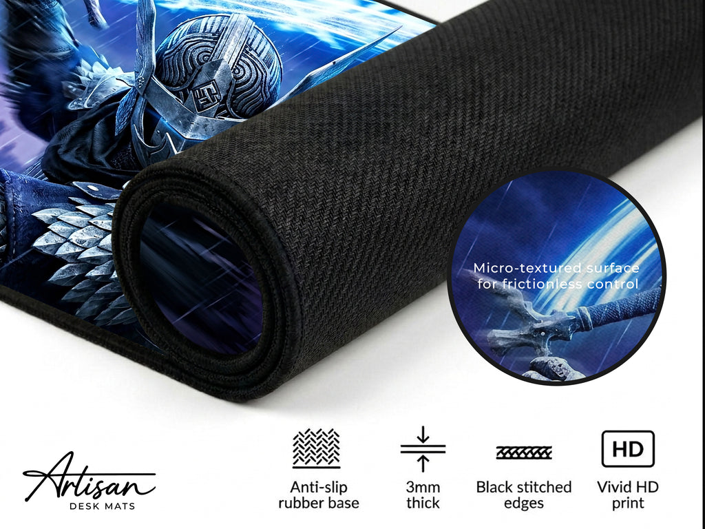 Wylder Nightreign Desk Mat, Elden Ring Gaming Mousepad, XL Neoprene Dark Fantasy