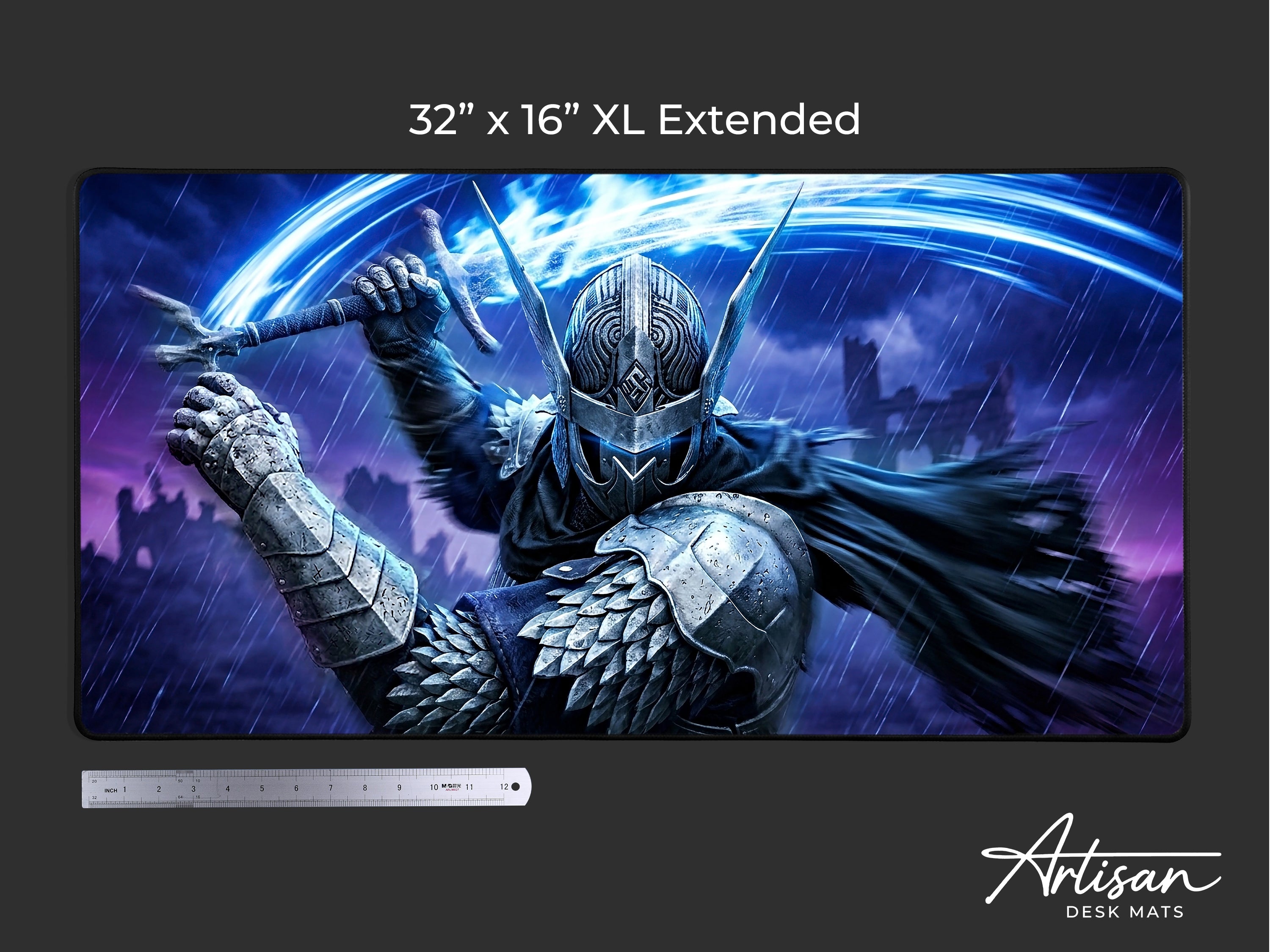 Wylder Nightreign Desk Mat, Elden Ring Gaming Mousepad, XL Neoprene Dark Fantasy