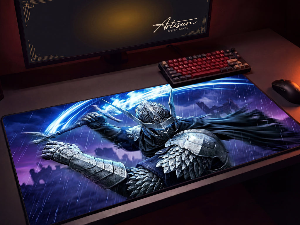 Wylder Nightreign Desk Mat, Elden Ring Gaming Mousepad, XL Neoprene Dark Fantasy