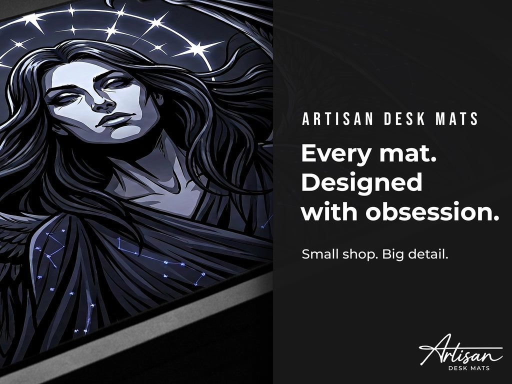 Nyx Goddess of Night Mousepad, Dark Celestial Mythology Desk Mat