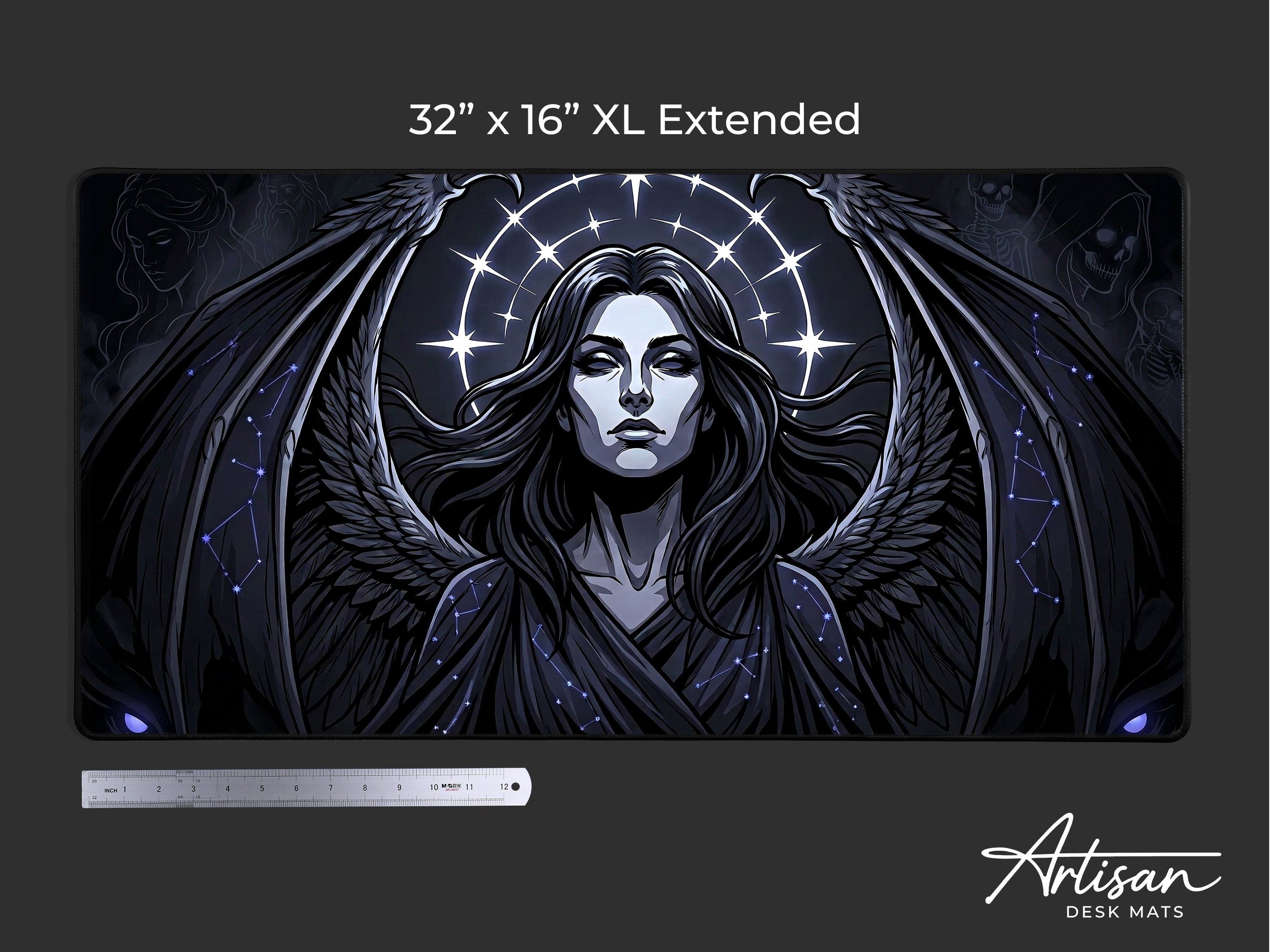 Nyx Goddess of Night Mousepad, Dark Celestial Mythology Desk Mat