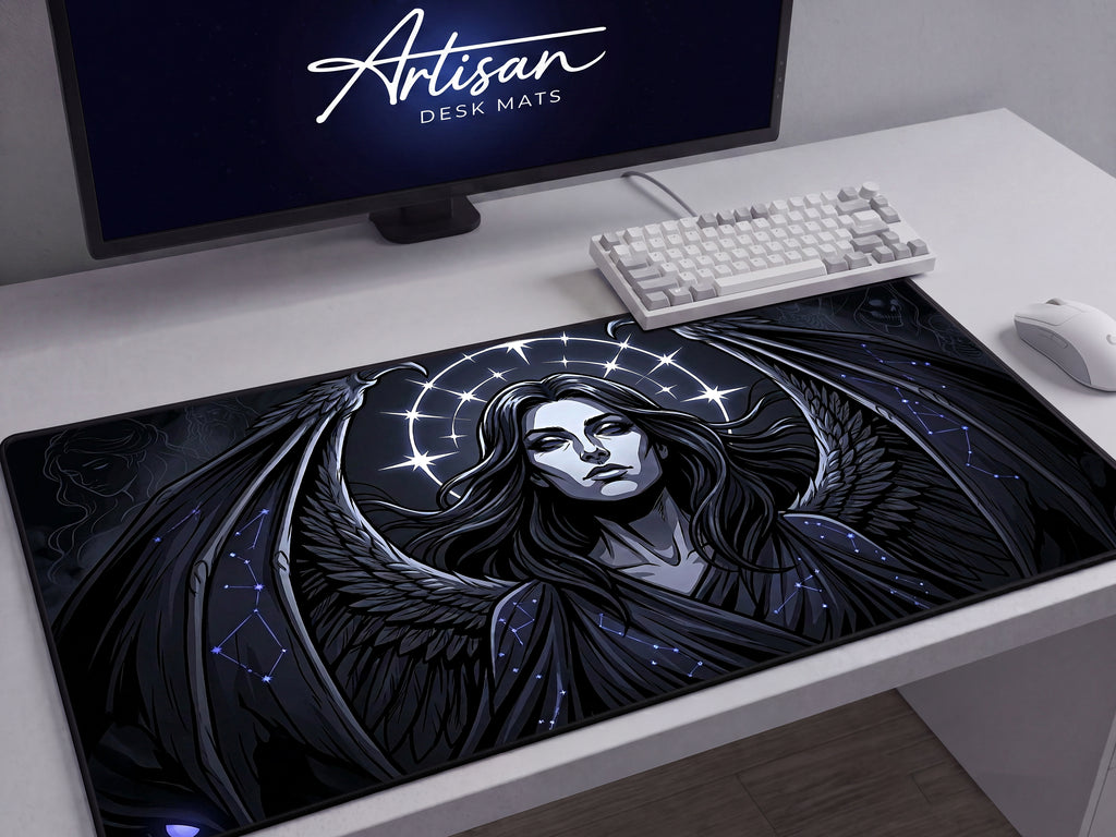 Nyx Goddess of Night Mousepad, Dark Celestial Mythology Desk Mat