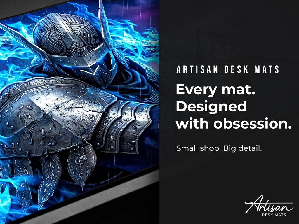 Wylder Nightreign Desk Mat, Elden Ring Gift for Gamer, XL Neoprene Dark Fantasy Mousepad