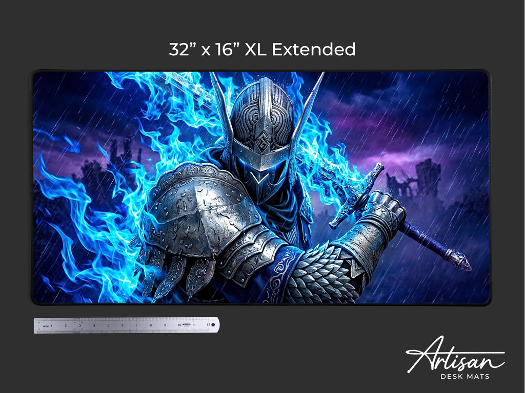 Wylder Nightreign Desk Mat, Elden Ring Gift for Gamer, XL Neoprene Dark Fantasy Mousepad