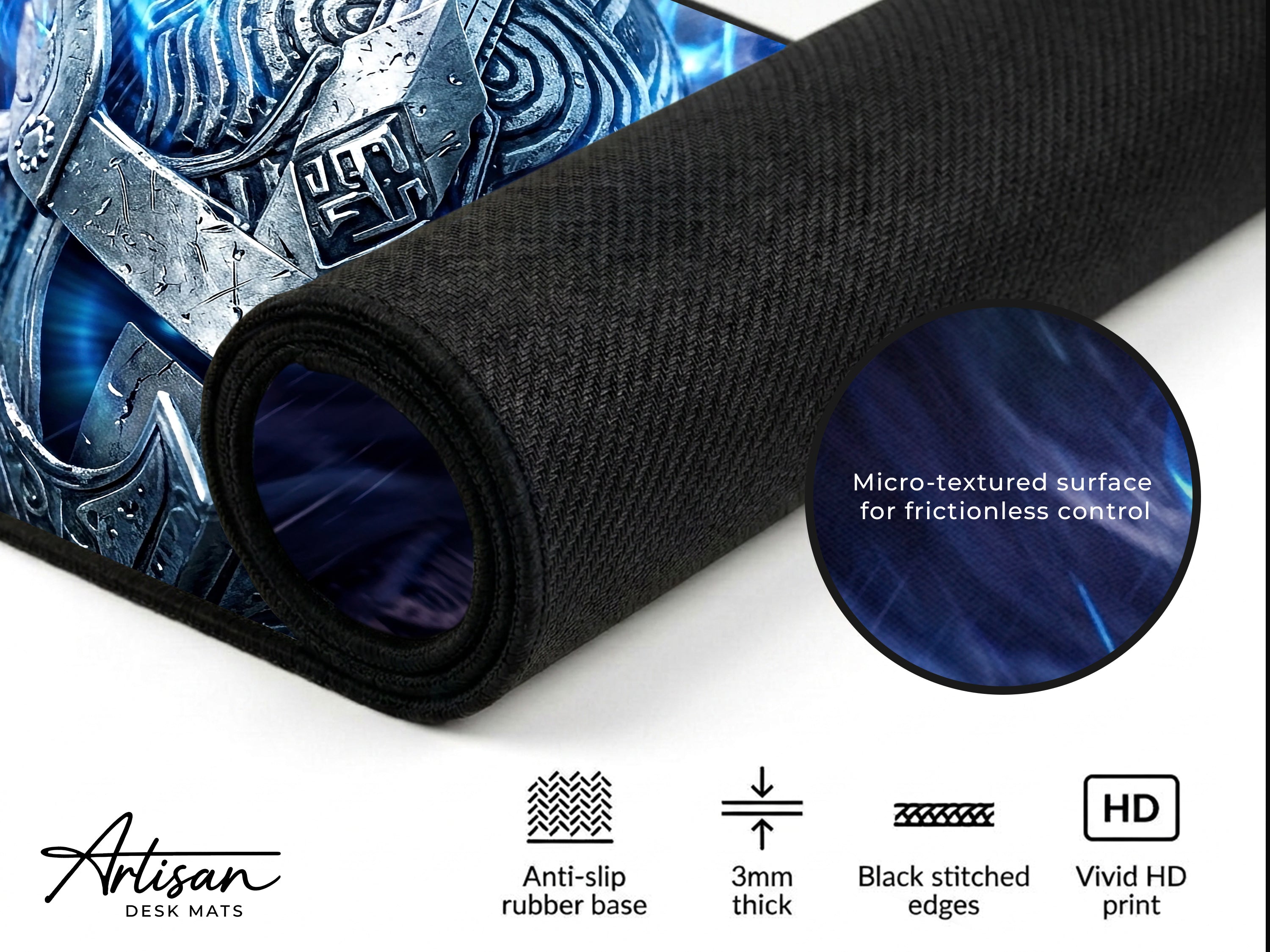 Wylder Desk Mat, Nightreign Dark Fantasy Mousepad, XL Neoprene Gothic Gaming