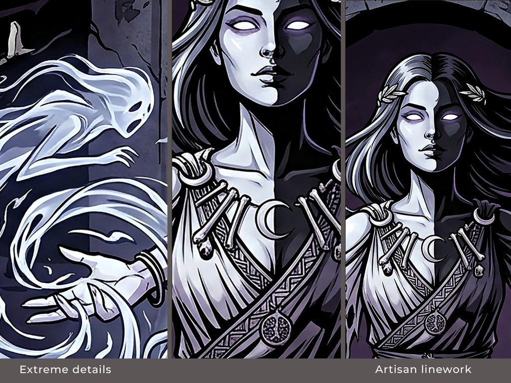 Melinoe Desk Mat, Goddess of Ghosts Mythology Mousepad, XL Neoprene Dark Fantasy