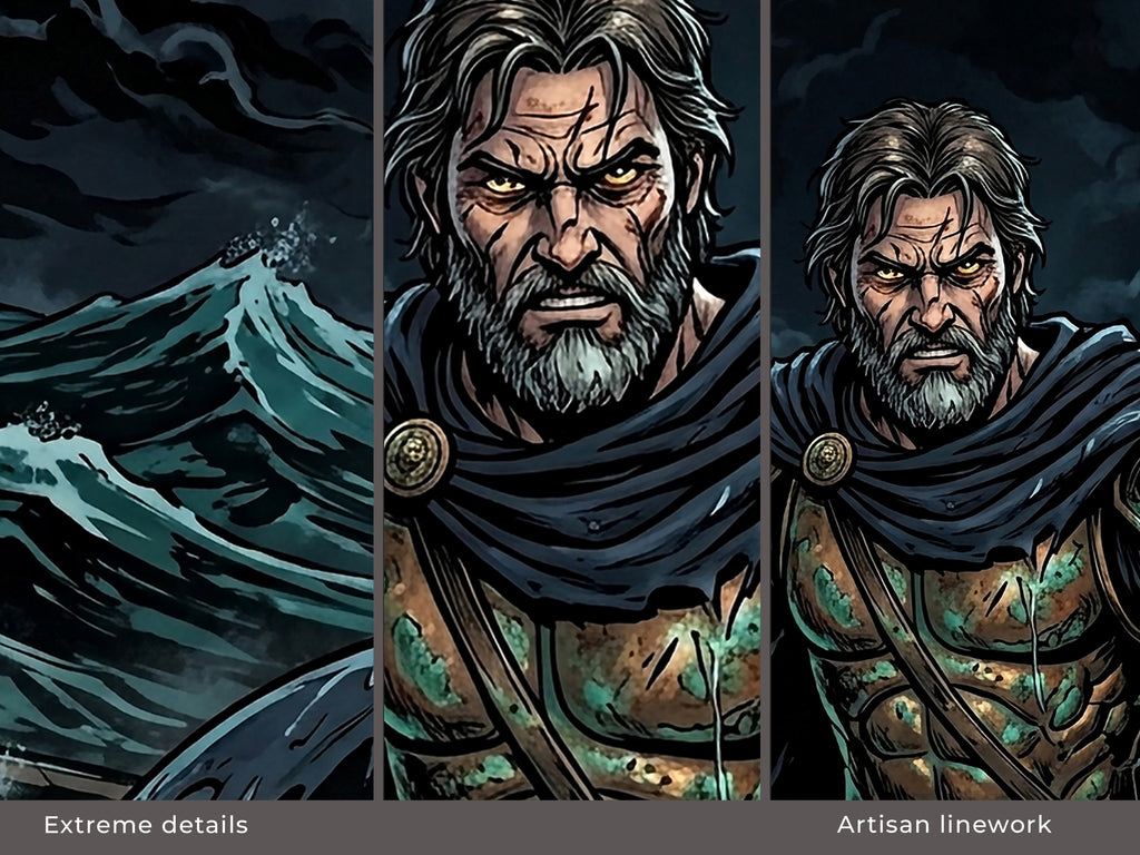Odysseus Desk Mat, Greek Hero Mythology Mousepad, XL Neoprene Gaming