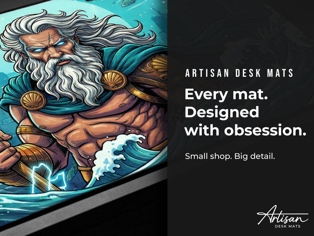Poseidon Fantasy Greek Mythology Gaming Custom Desk Decor Mouse Pad