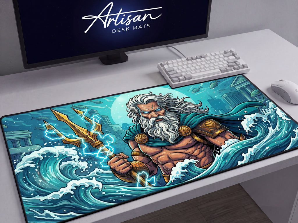 Poseidon Fantasy Greek Mythology Gaming Custom Desk Decor Mouse Pad
