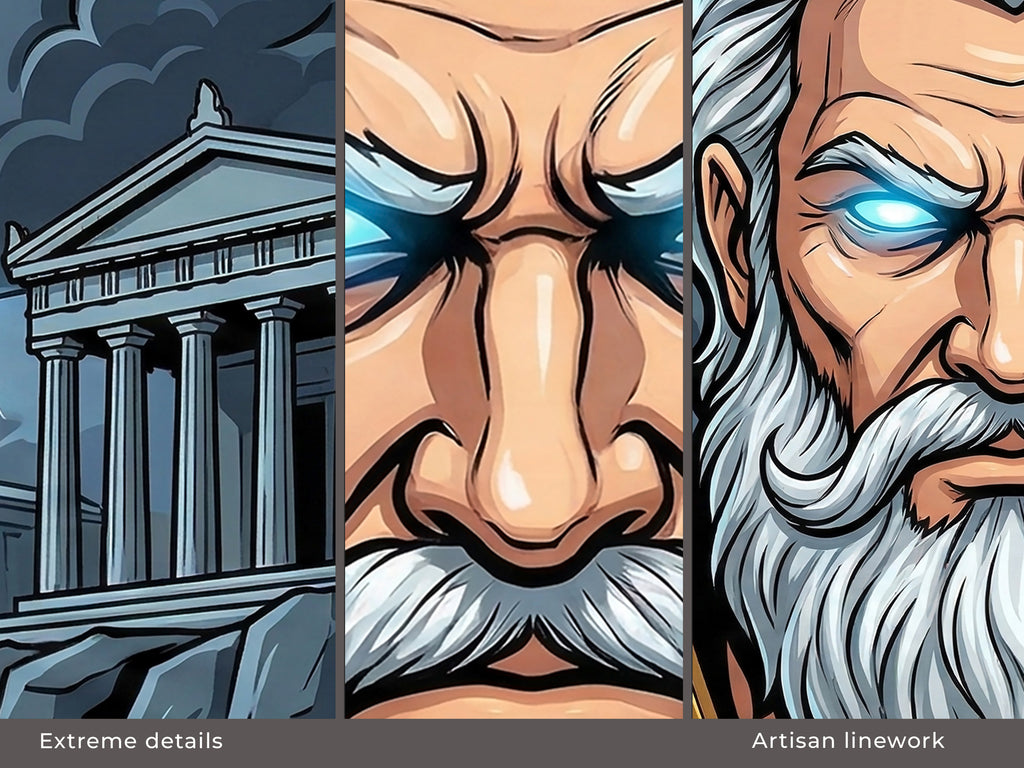 Large Desk Mat, Zeus Fantasy Greek Mythology Gaming Custom Desk Decor Mouse Pad