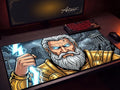 Large Desk Mat, Zeus Fantasy Greek Mythology Gaming Custom Desk Decor Mouse Pad