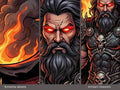Hades Desk Mat for Dark Fantasy Gaming Setup ,Greek God of the Underworld Mousepad, Mythology Desk Accessory and Dark Gift for Gamers
