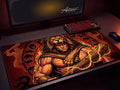 Heracles Desk Mat, Greek Mythology Gaming Mousepad, XL Neoprene Dark Fantasy God of Strength
