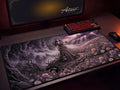 Persephone Desk Mat for Dark Romance Aesthetic, Greek Goddess of Spring Mousepad, Mythology Desk Accessory and Floral Gothic Gift for Her
