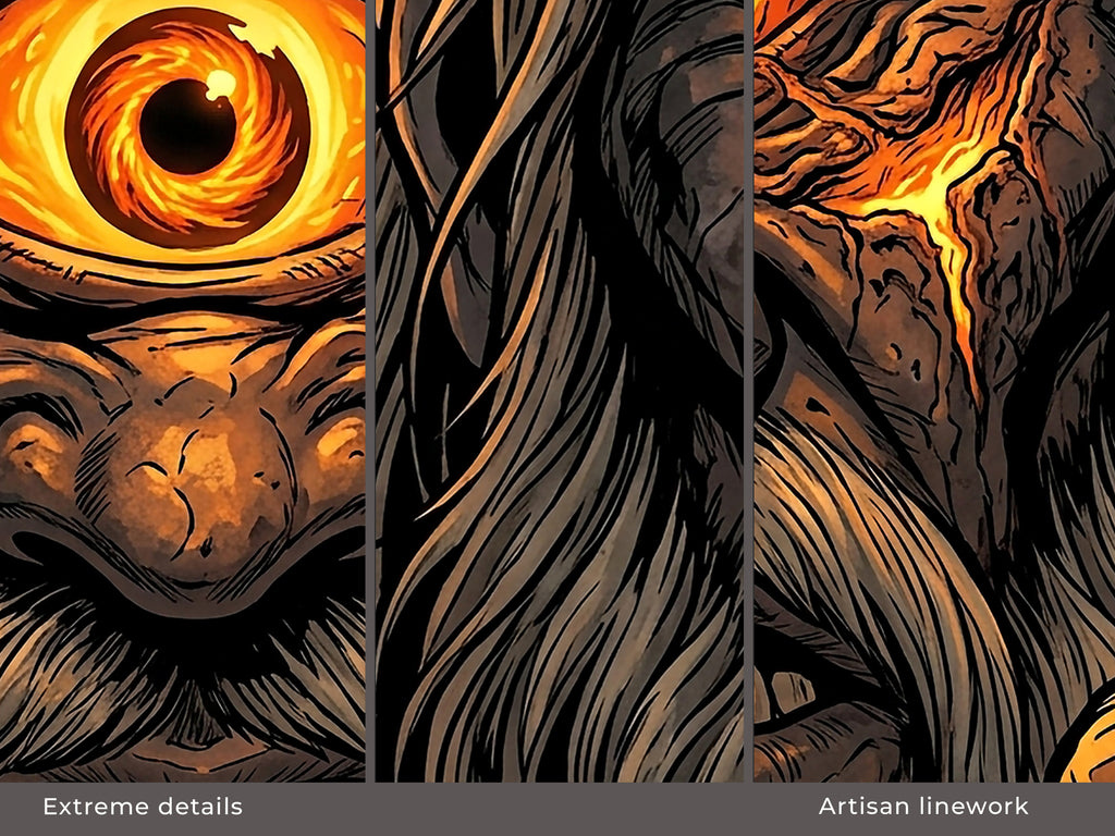 Polyphemus Desk Mat, Greek Mythology Gaming Mousepad, XL Neoprene Dark Fantasy Cyclops