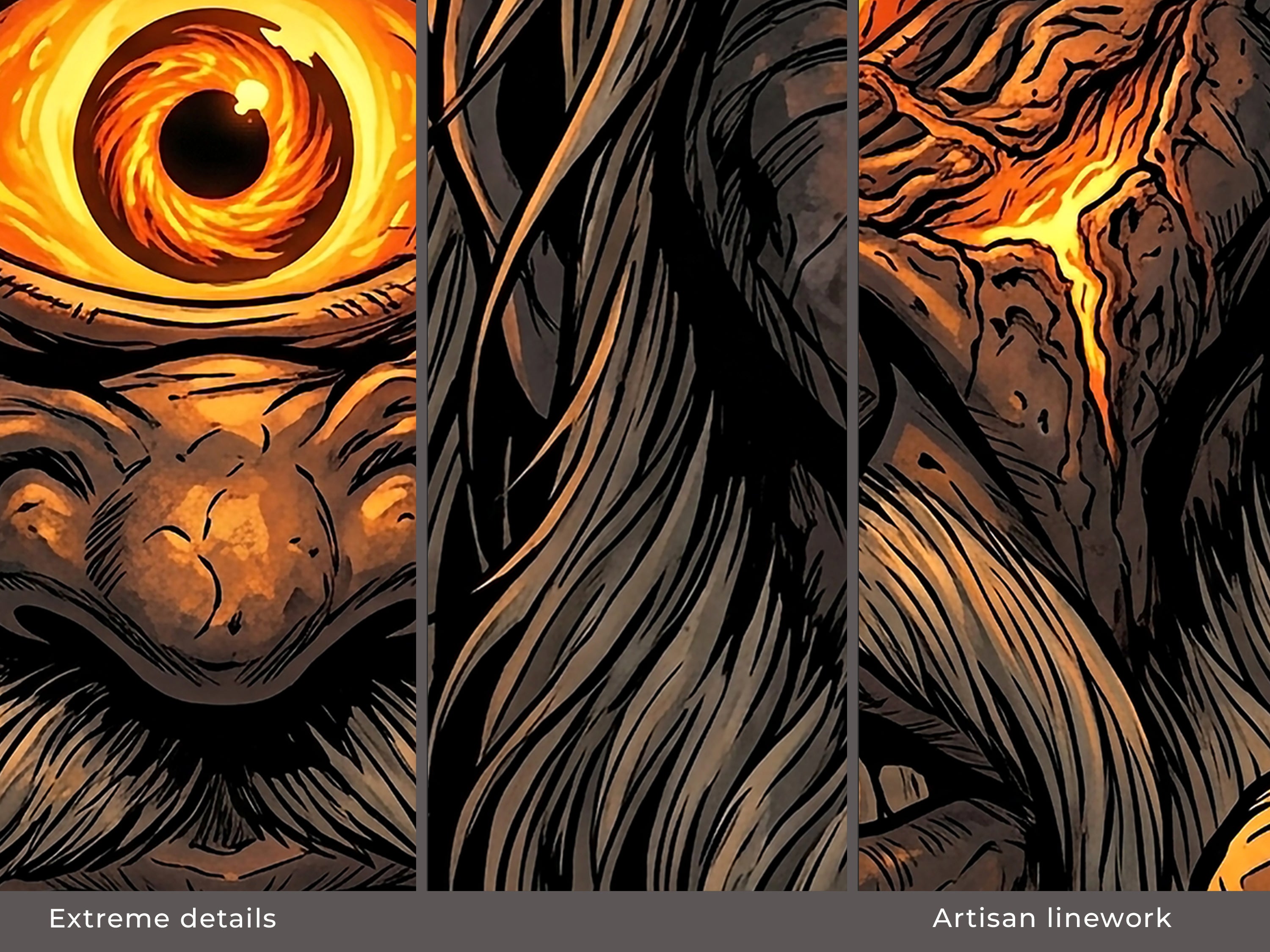 Polyphemus Desk Mat, Greek Mythology Gaming Mousepad, XL Neoprene Dark Fantasy Cyclops
